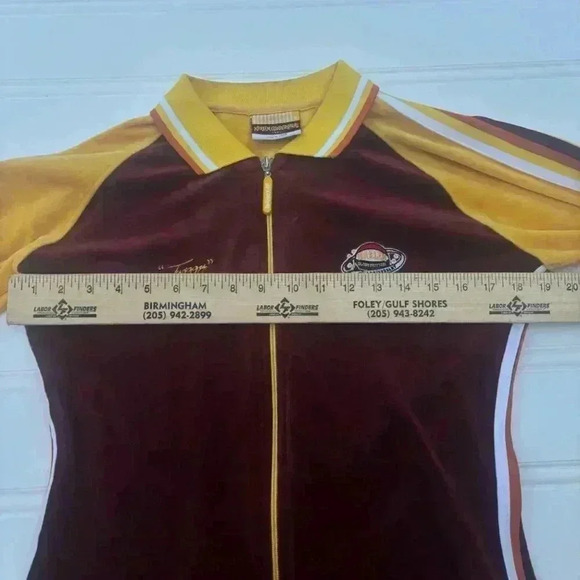 Vtg Harlem Globetrotters Twiggy Velour Platinum Fubu Top 90s y2k - Picture 8 of 12